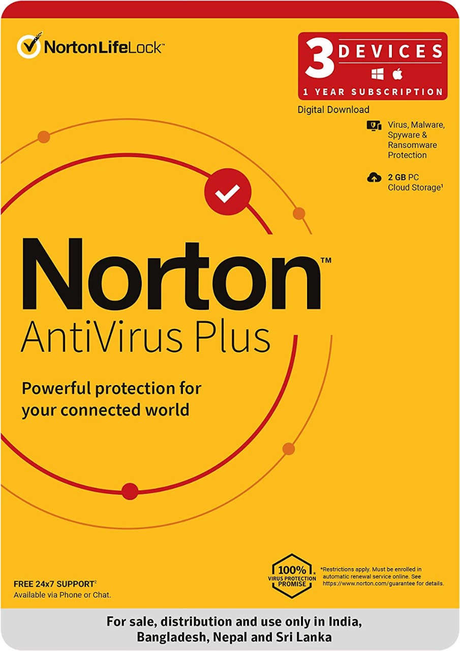 Norton Antivirus Plus
3 Devices 1 Year